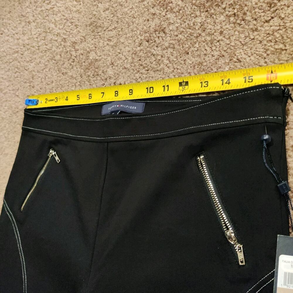 NWT Tommy Hilfiger Leggings Women's 12 Stretch Active Pants Black White ( New ) - Picture 8 of 11